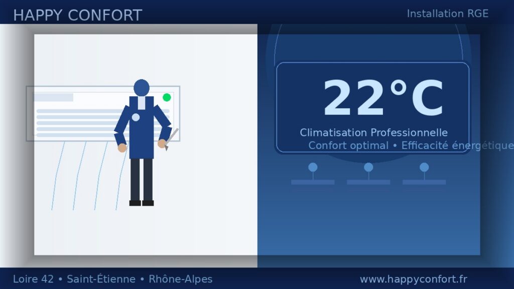 Installation climatisation multi-split Saint-Étienne — Happy Confort installateur RGE